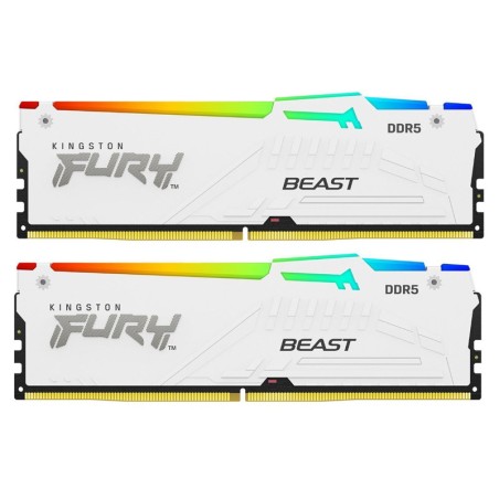 Pomnilnik DDR5 64GB (2x32GB) 6000 FURY Beast White RGB EXPO