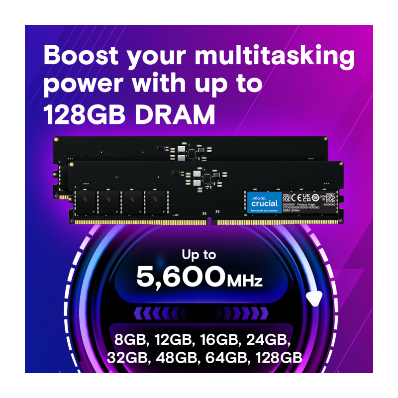 Pomnilnik DDR5 32GB (2x16GB) 5600MHz Crucial CT2K16G56C46U5