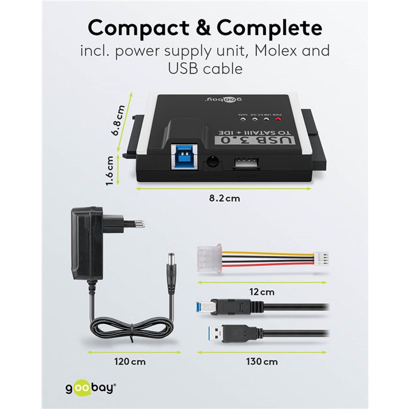 Adapter za IDE in SATA diske GOOBAY, USB 3.0