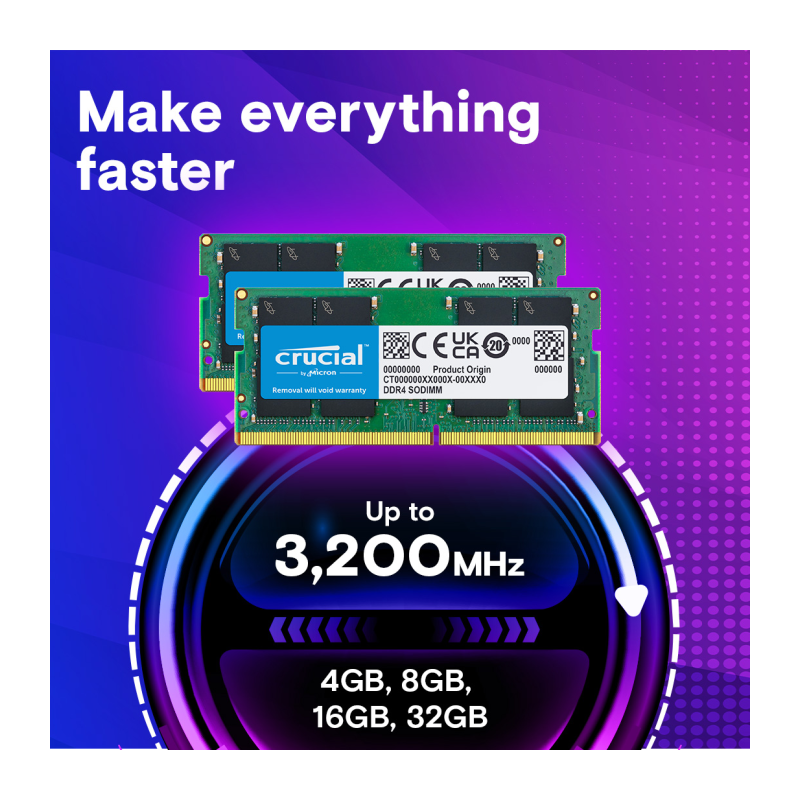 Pomnilnik DDR4 32GB (2x16GB) 3200MHz Crucial CT2K16G4SFRA32A