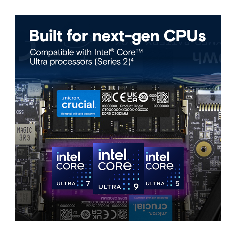 Pomnilnik DDR5 32GB 6400MHz Crucial CT32G64C52CS5