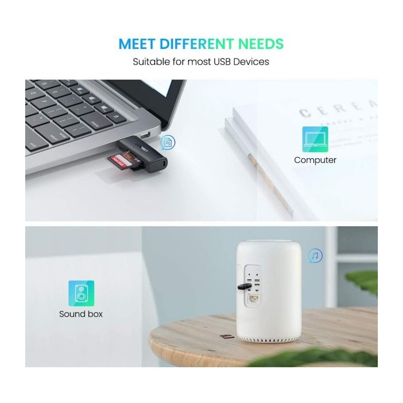 Čitalec kartic Ugreen SD/microSD, USB 3.0