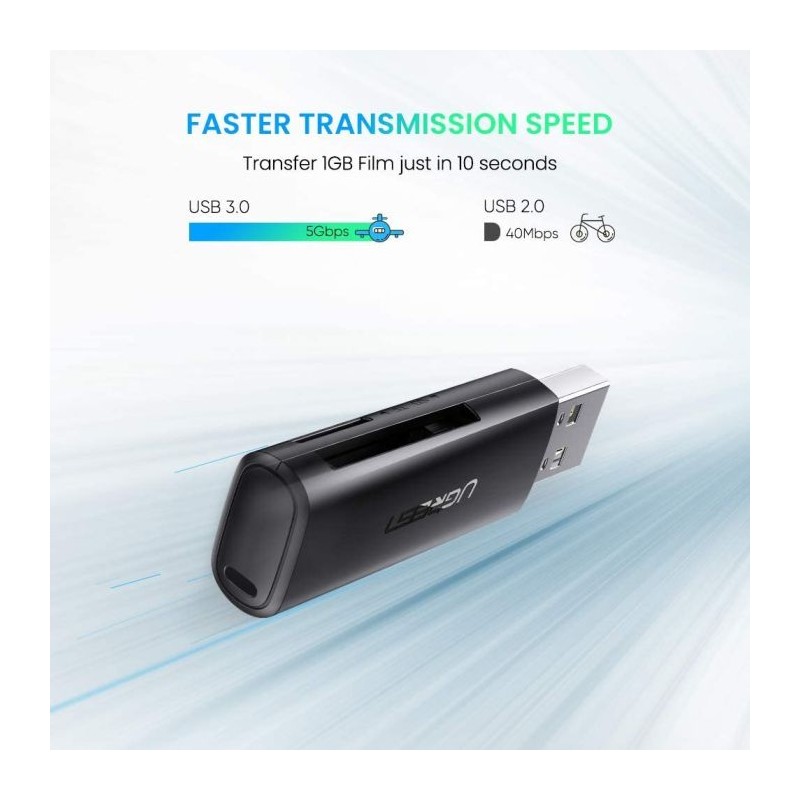 Čitalec kartic Ugreen SD/microSD, USB 3.0