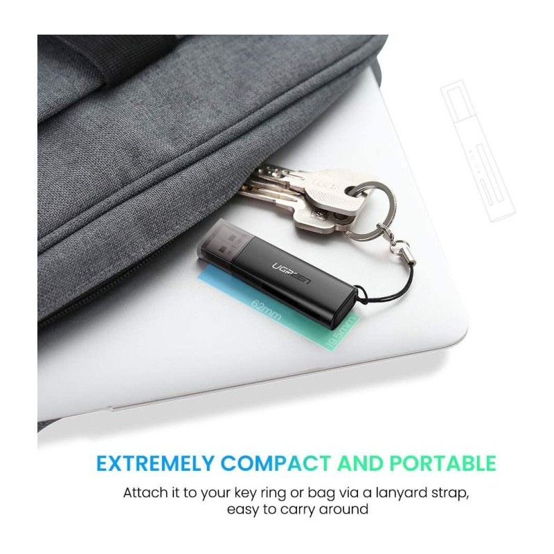 Čitalec kartic Ugreen SD/microSD, USB 3.0