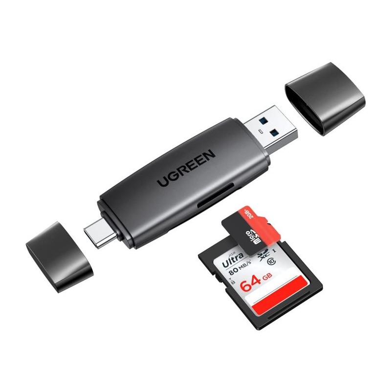 Ugreen USB 3.0 + USB-C OTG čitalec kartic