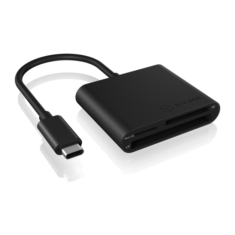 Čitalec kartic IcyBox USB-C CF/SD/microSD, IB-CR301-C3