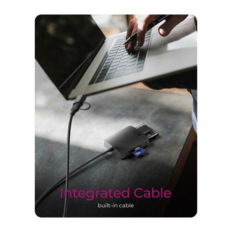 Čitalec kartic Icybox USB 3.0 z USB-A in USB-C priključkom (IB-CR302-CU3)