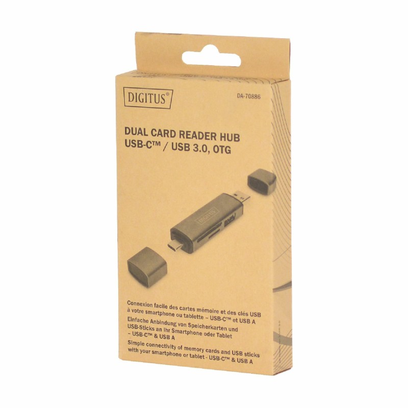 Čitalec kartic DIGITUS USB 3.0 in TIP-C zunanji dongle DA-70886