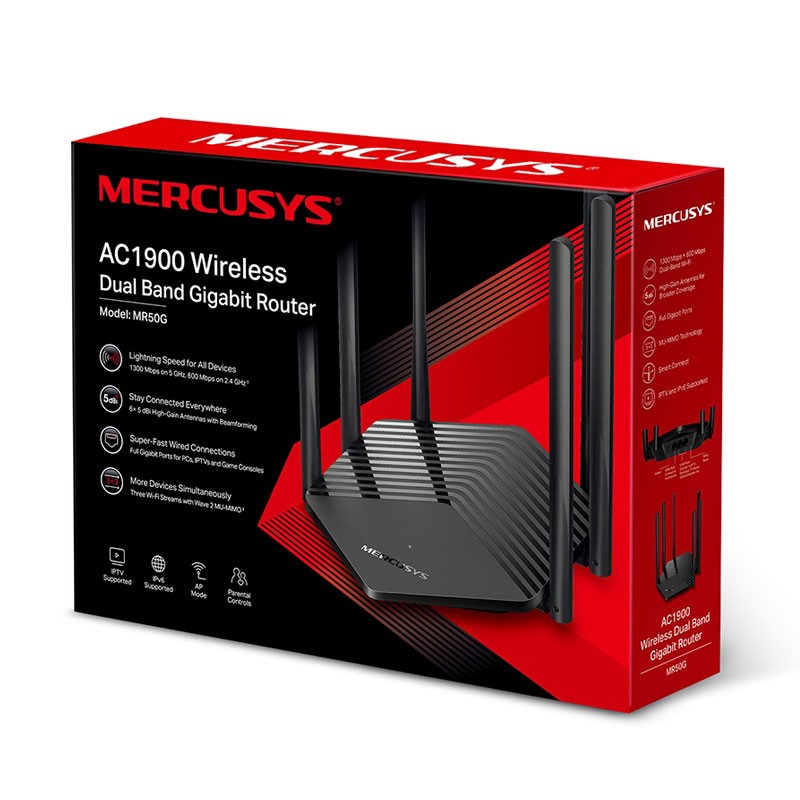Usmerjevalnik (router) MERCUSYS MR50G AC1900 Gigabit