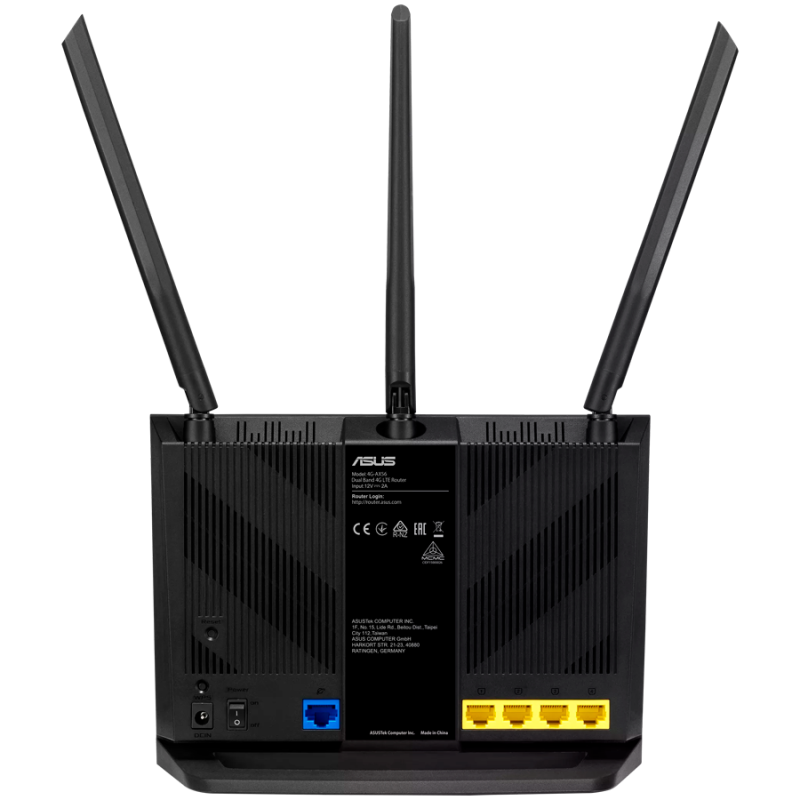 Usmerjevalnik (router) ASUS 4G-AX56 AX1800 LTE, 90IG06G0-MO3110