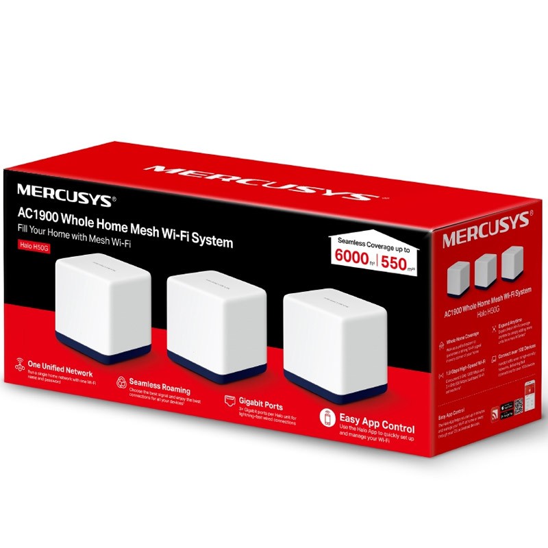 Usmerjevalnik (router) MERCUSYS HALO H50G (3-pack) AC1900