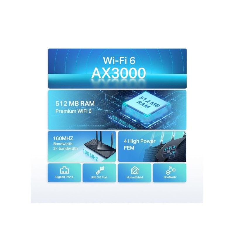 Usmerjevalnik (router) TP-LINK Archer AX55 AX3000 WiFi6