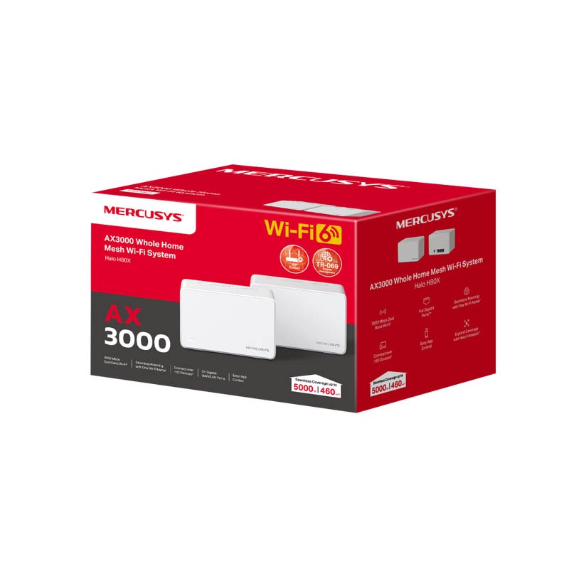 Usmerjevalnik (router) MERCUSYS Halo Mesh H80X AX3000 2-pack WiFi6