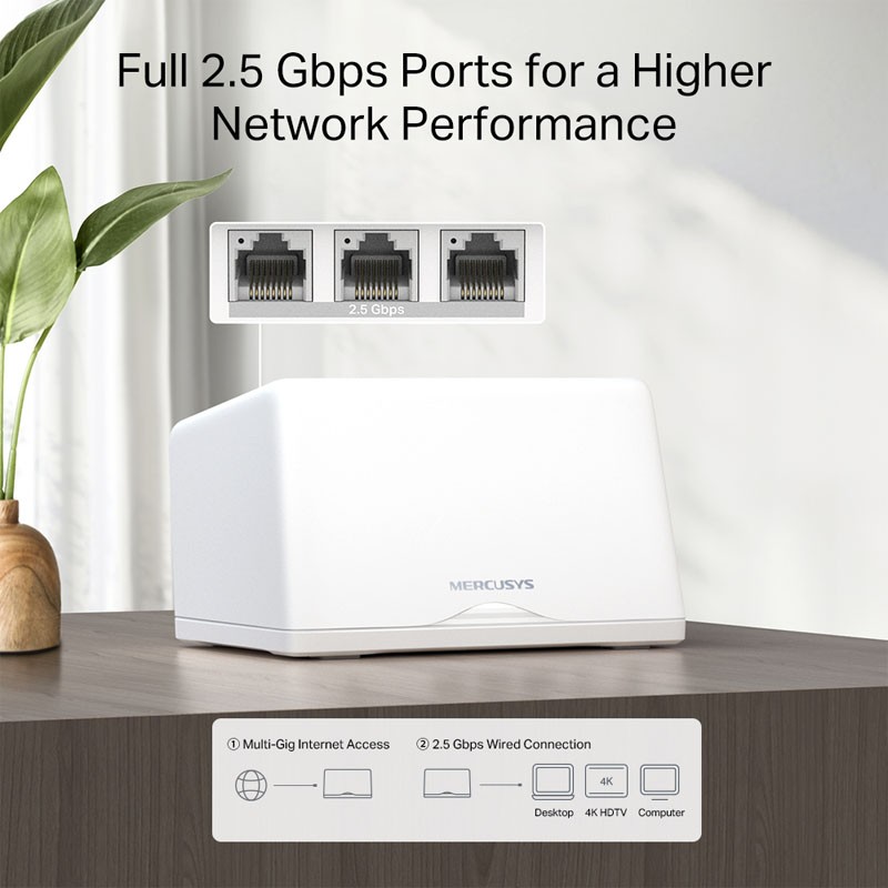 Usmerjevalnik (router) MERCUSYS HALO H47BE BE9300, Wi-Fi7, Mesh, 2-pack