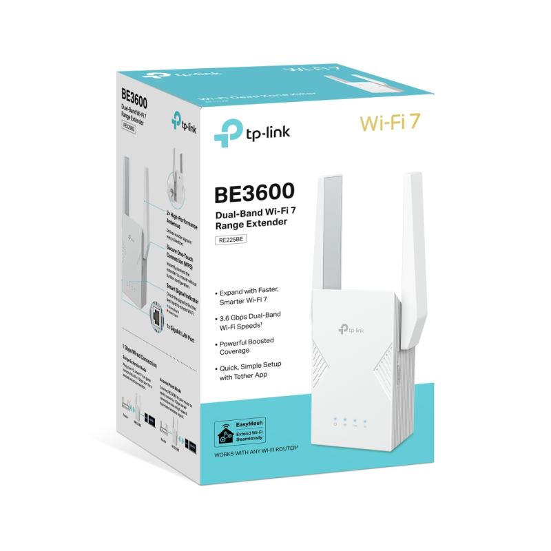 Ojačevalec Wi-Fi signala (Repeter) TP-Link RE225BE, Wi-Fi 7