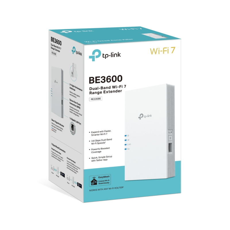Ojačevalec Wi-Fi signala (Repeter) TP-Link RE220BE, Wi-Fi 7