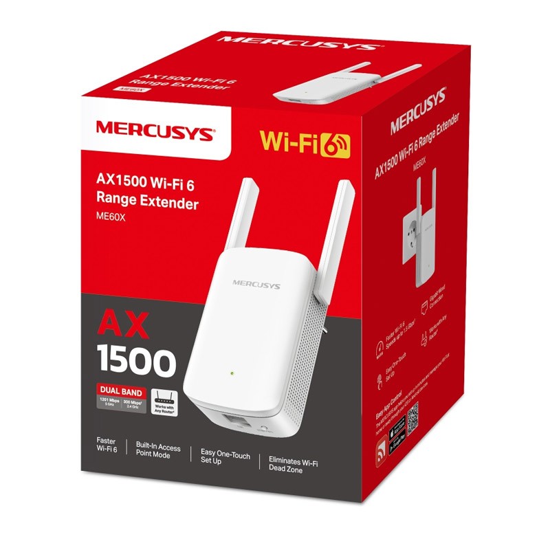 Ojačevalec Wi-Fi signala (Repeter) MERCUSYS ME60X, Wi-Fi 6