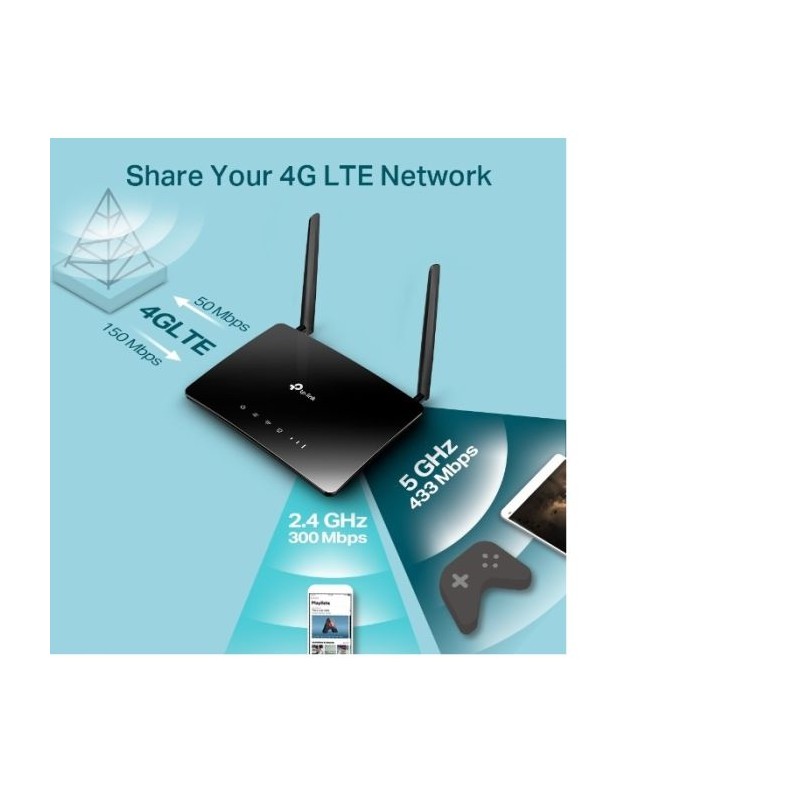 Usmerjevalnik (router) 4G LTE TP-LINK Archer MR400, AC1200