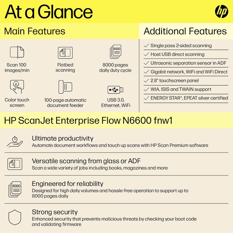 Optilčni bralnik HP ScanJet Enterprise Flow N6600 fnw1