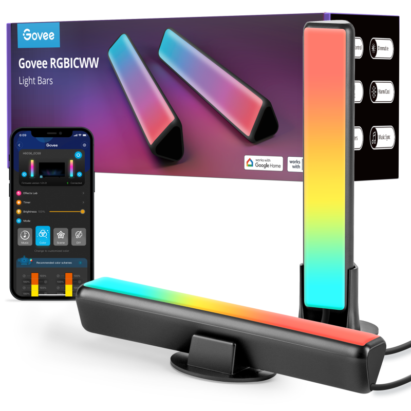 Svetlobna palica GOVEE Flow Plus, RGBICWW, WiFi + BT