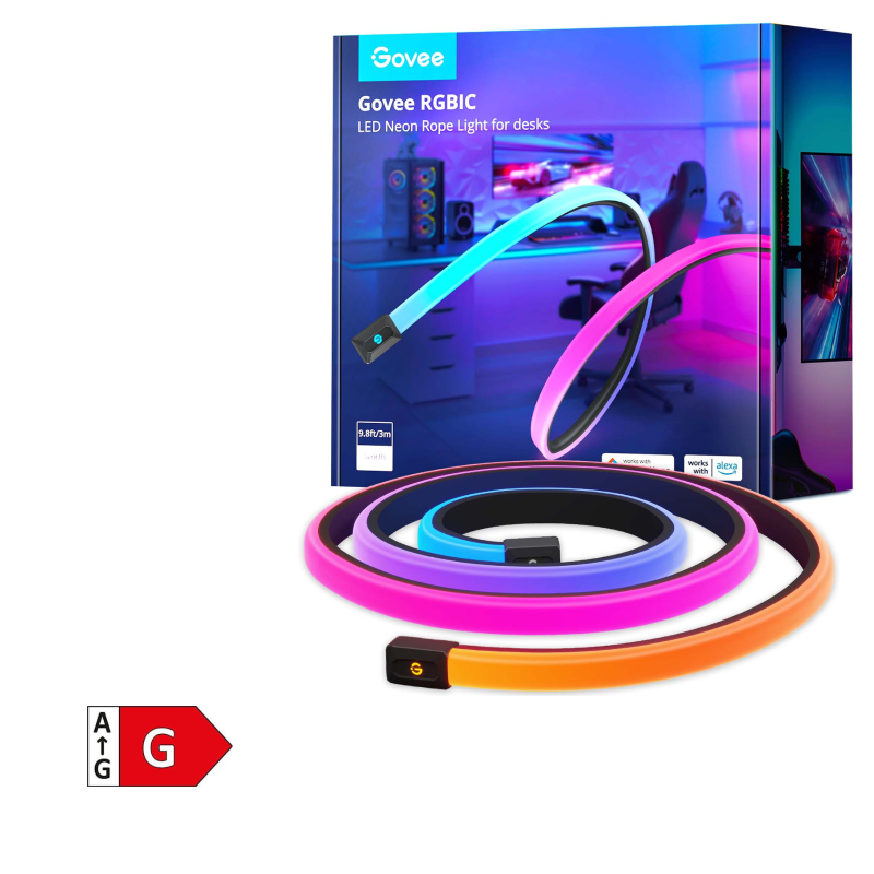 Svetlobni trak GOVEE Neon Rope RGBIC, 3m
