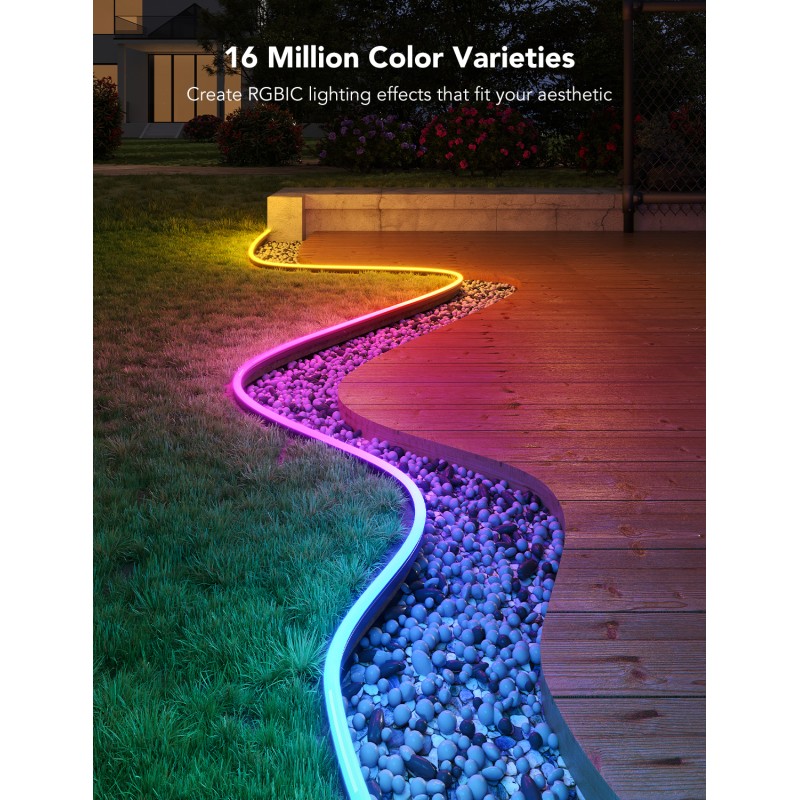 Zunanji svetlobni trak GOVEE Neon Rope RGBIC,10 m