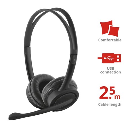 Slušalke Trust 17591 Mauro USB z mikrofonom