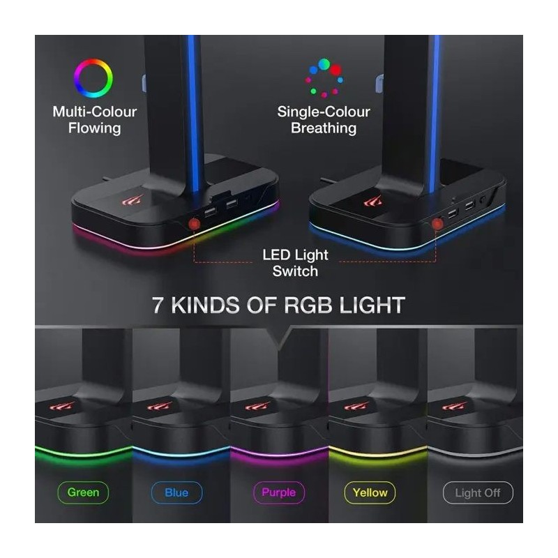 Stojalo za slušalke HAVIT TH650 RGB