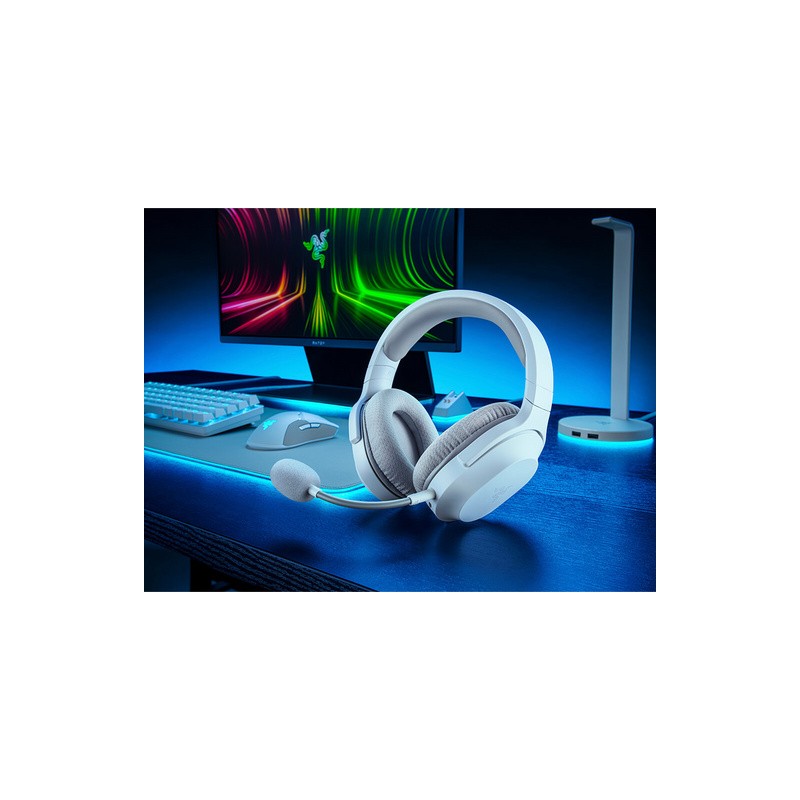 Slušalke Razer Barracuda X Wireless Mercury (2022), bele