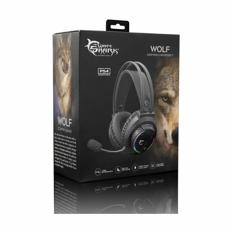 Slušalke White Shark Wolf GH-2044, črne