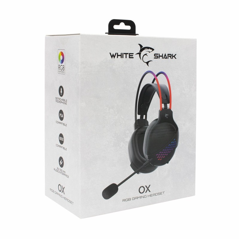 Slušalke White Shark GH-2140 OX RGB, črne
