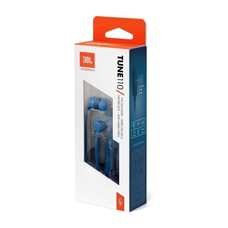 Slušalke JBL Tune 110, modre
