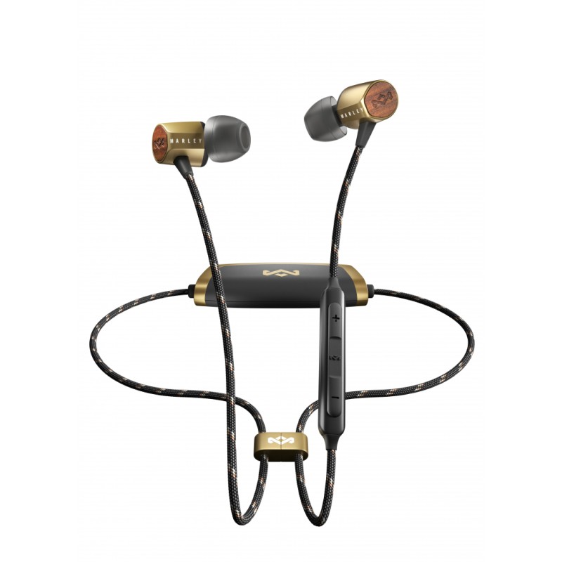House of Marley Uplift Bluetooth ušesne slušalke - medenina barve