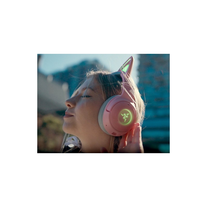 Slušalke Razer Kraken Kitty V2 Quartz, Bluetooth