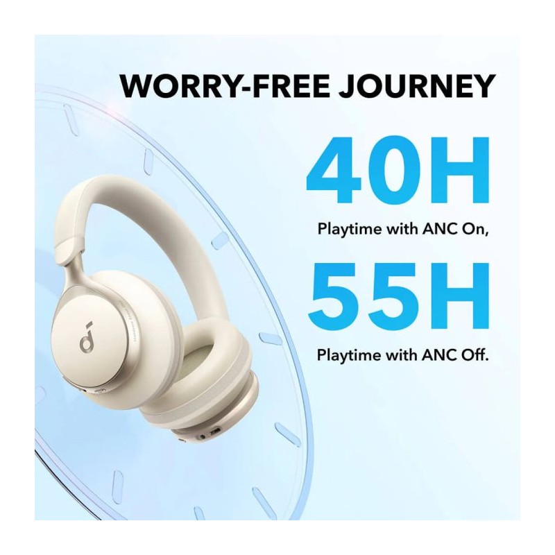 Slušalke Anker Soundcore Space One, Bluetooth, kremne, A3035G21