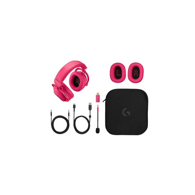 Slušalke Logitech G PRO X 2 LIGHTSPEED, Brezžične, Gaming, roza