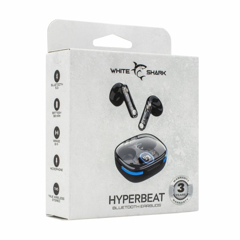 Slušalke White Shark Hyperbeat GEB-TWS37, črne