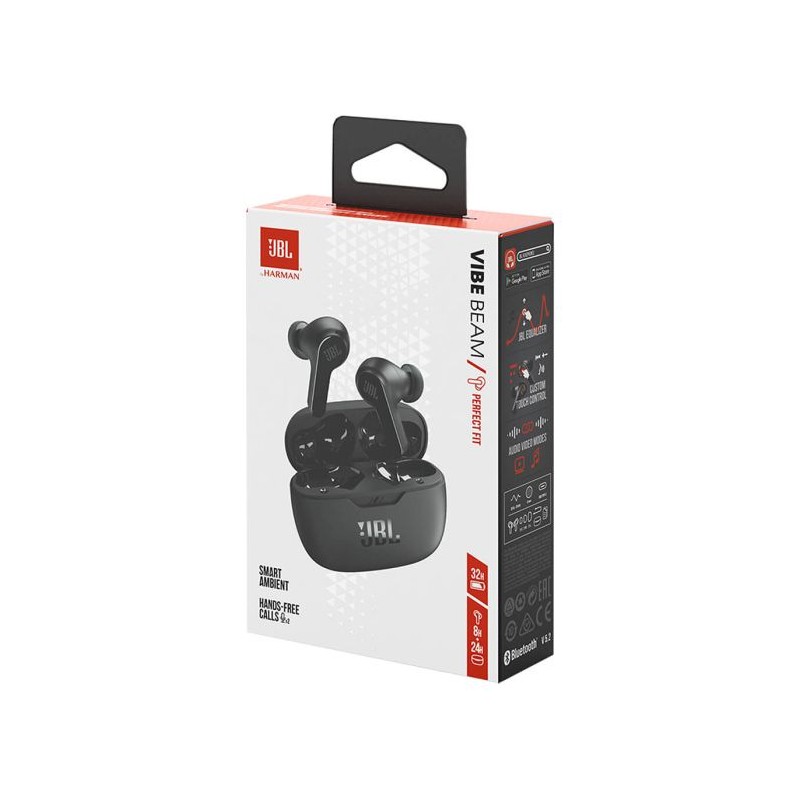Slušalke JBL VIBE BEAM, brezžične, črne