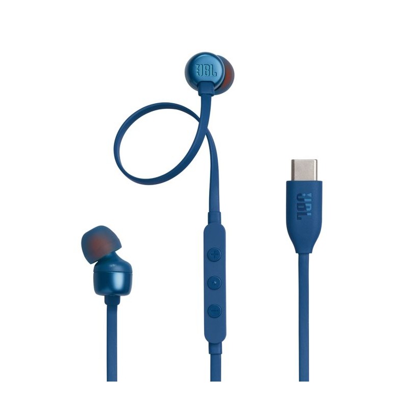 Slušalke JBL Tune 310C, USB-C, modre, JBLT310CBLU