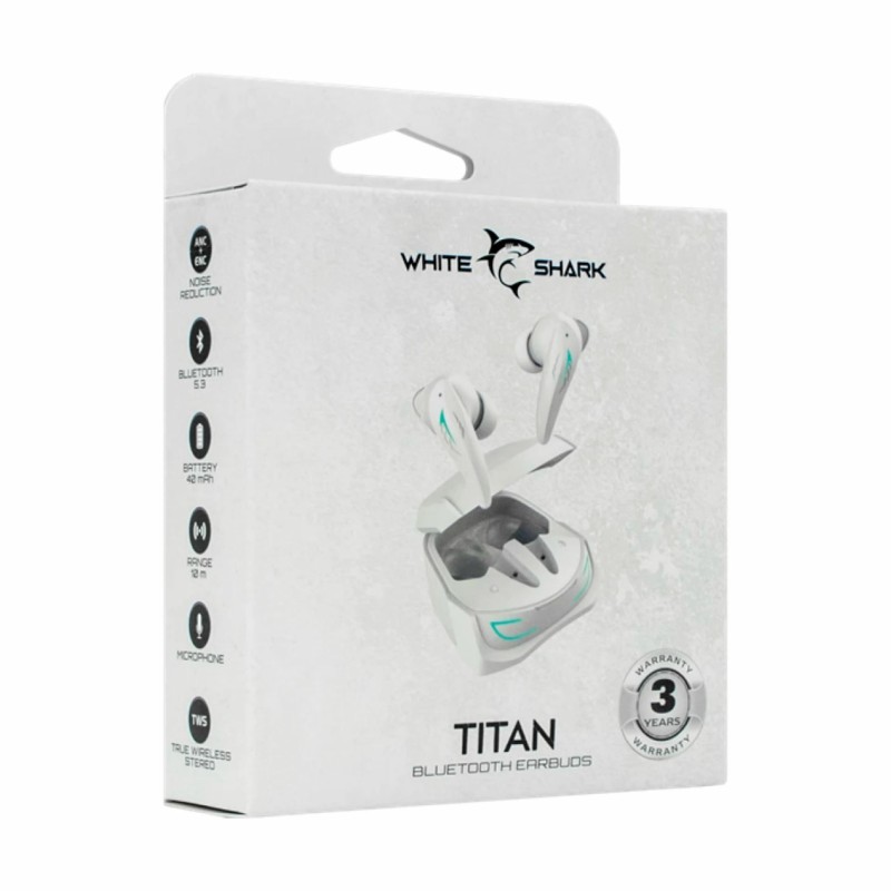Slušalke White Shark Titan GEB-TWS96, bele