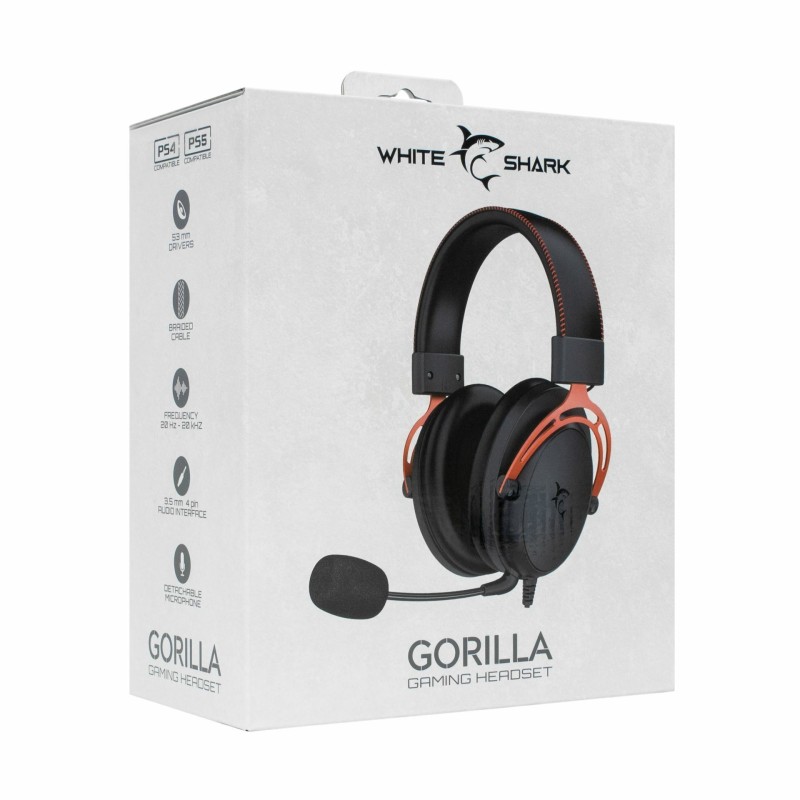 Slušalke White Shark Gorilla GH-2341, črno/rdeče