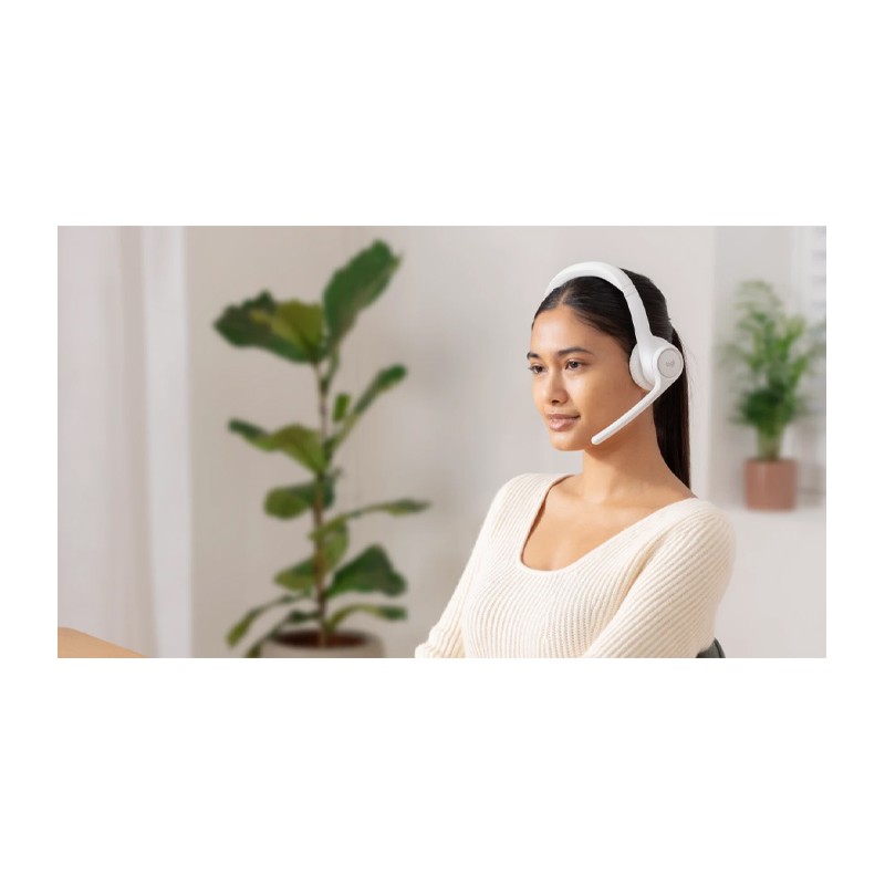 Slušalke Logitech Zone 300, Bluetooth, bele