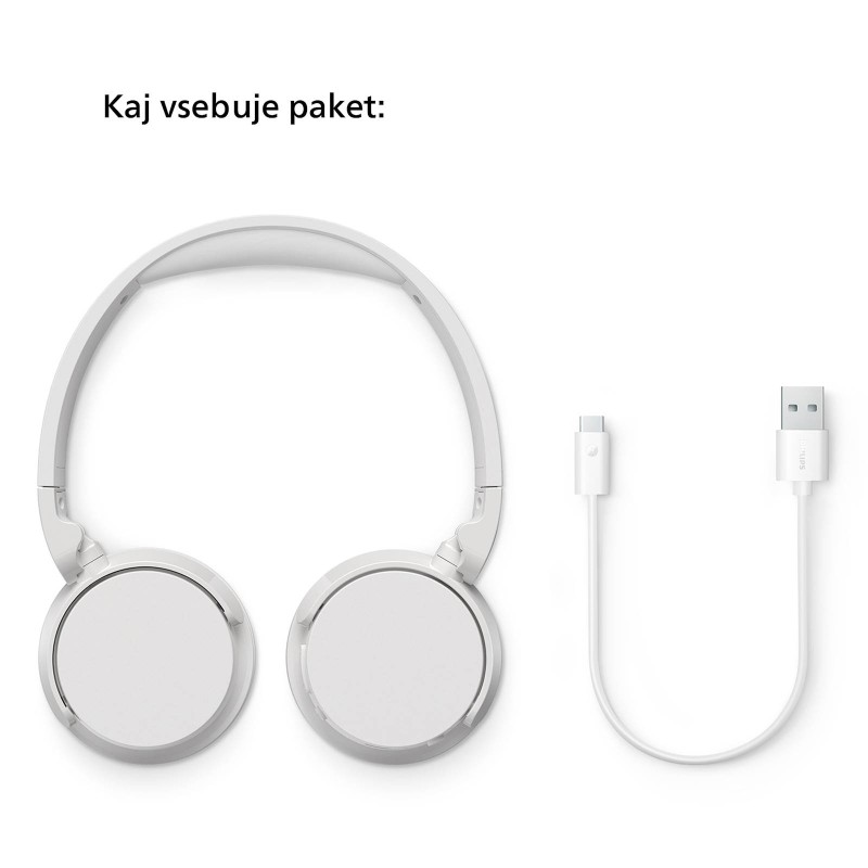 Slušalke Philips TAH4209WT, bele