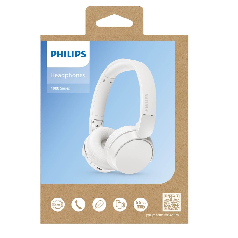 Slušalke Philips TAH4209WT, bele