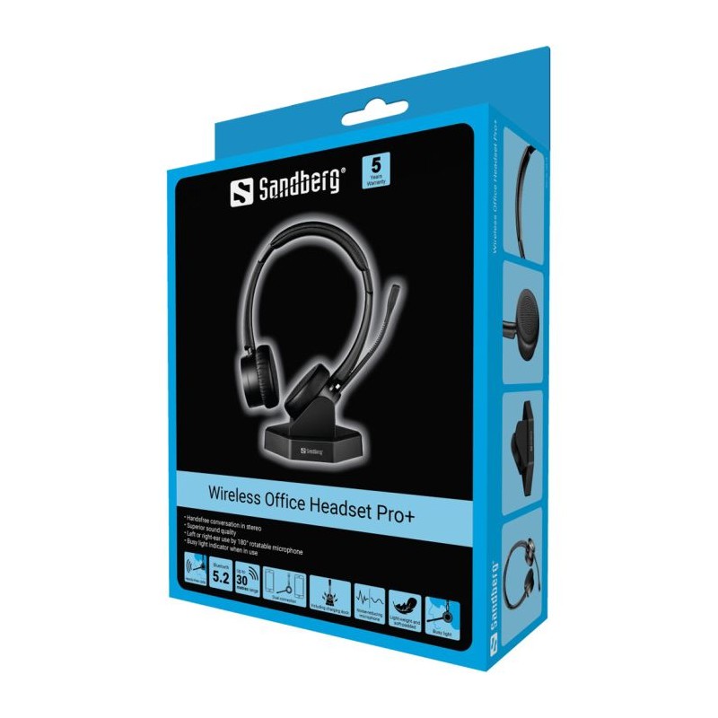 Slušalke Sandberg Wireless Office Headset Pro+