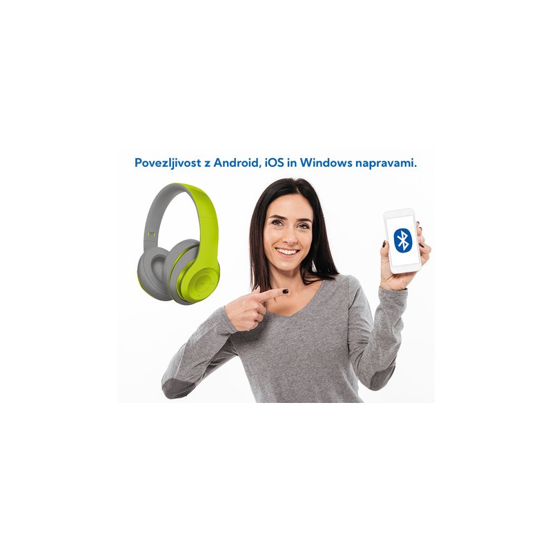 Slušalke Platinet Freestyle FH0916GG, sivo-zelene
