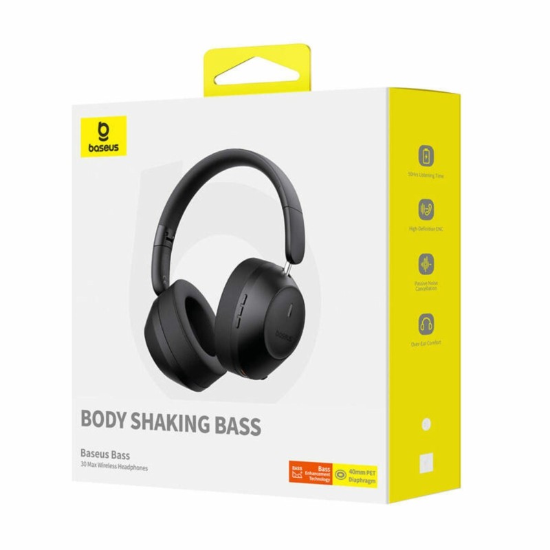 Slušalke Baseus Bass 30 Max, črne