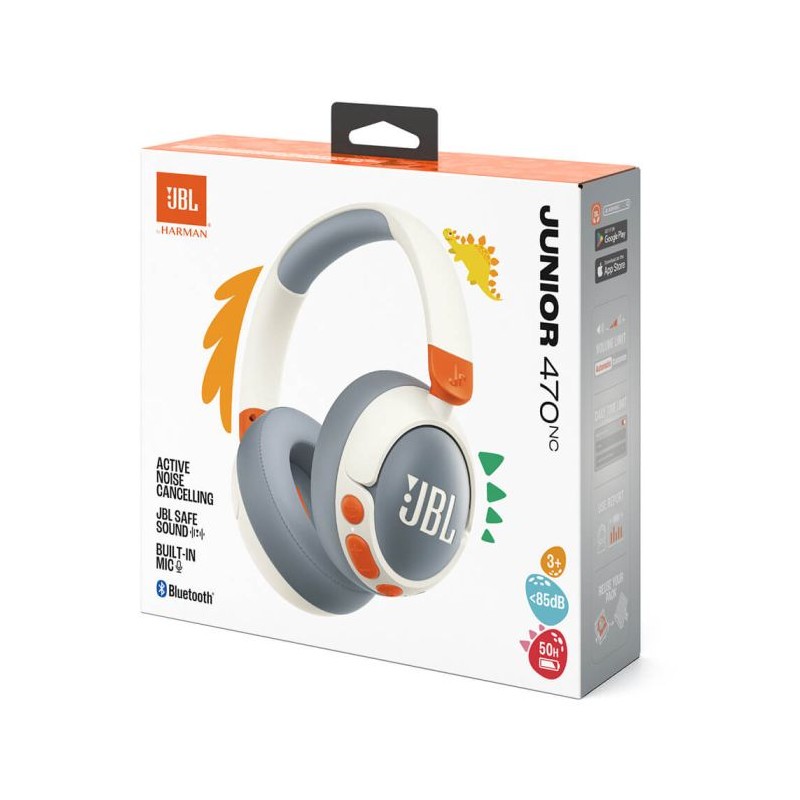 Slušalke JBL JR470NC, bele