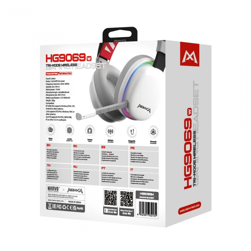 Slušalke MONKA HG9069W ECHO