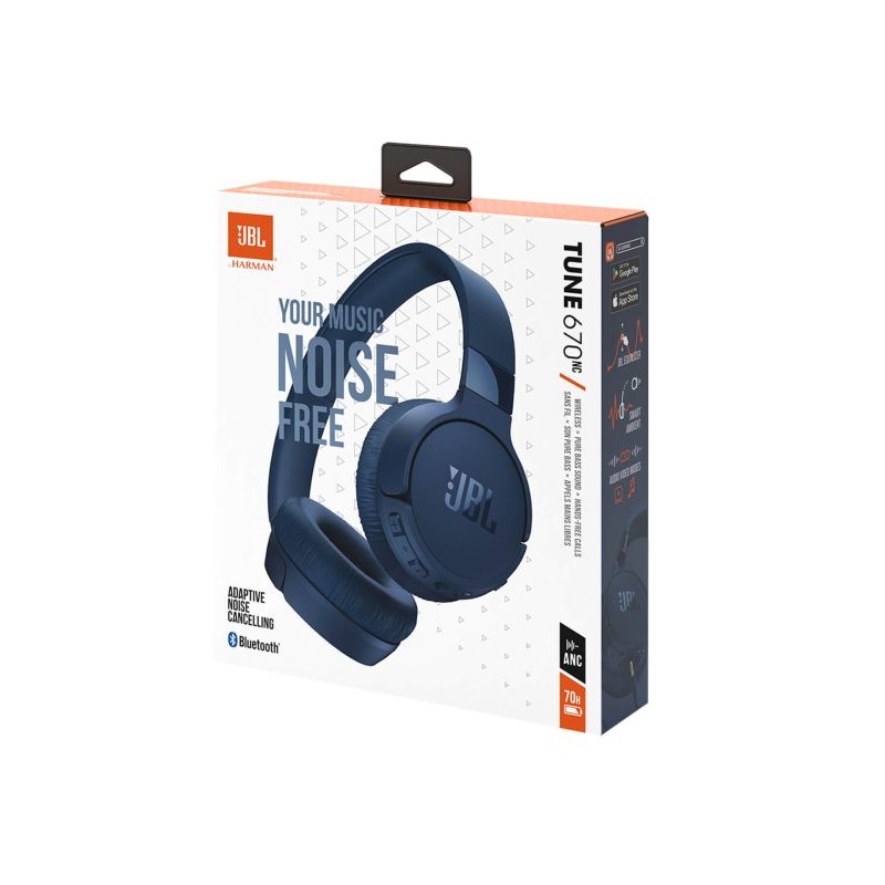 Slušalke JBL Tune 670NC, modre